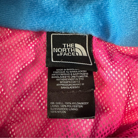 North Face Womenn Medium Blue Pink Windbreaker Rain Jacket - Picture 3 of 8